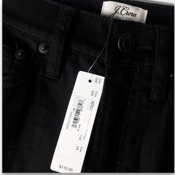 { J.Crew } High Rise Skinny Jeans. Premium Black Stretch Denim. Size 24 - Picture 5 of 8